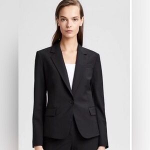 Theory Womens Black Classic Tailor Blazer Wool blend size 6